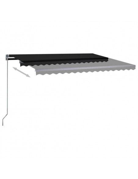 Tenda Automatica con Sensore Vento e LED 450x350 cm Antracite