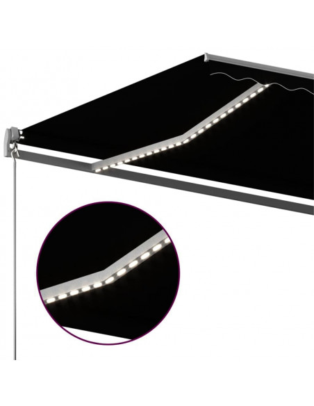 Tenda Automatica con Sensore Vento e LED 450x350 cm Antracite