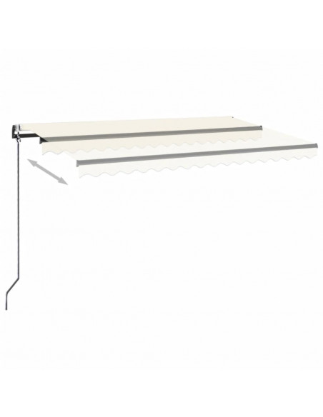 Tenda Automatica con Sensore Vento e LED 450x350 cm Crema