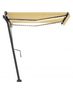 Tenda Automatica con Sensore Vento LED 300x250 cm Gialla Bianca 2