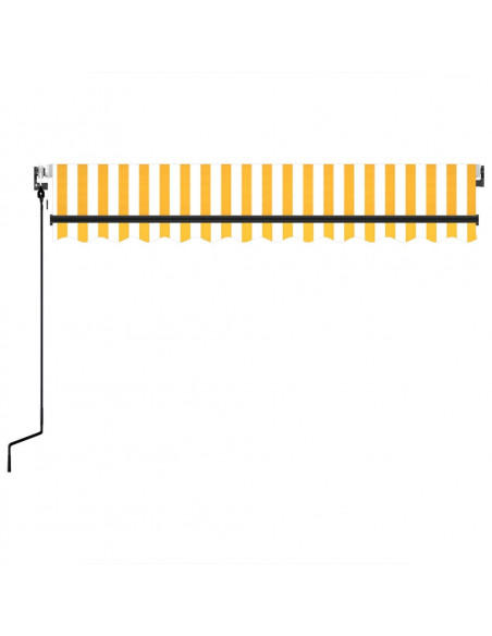Tenda da Sole Retrattile Automatica 350x250 cm Gialla e Bianca