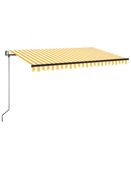 Tenda da Sole Retrattile Automatica 400x350 cm Gialla e Bianca