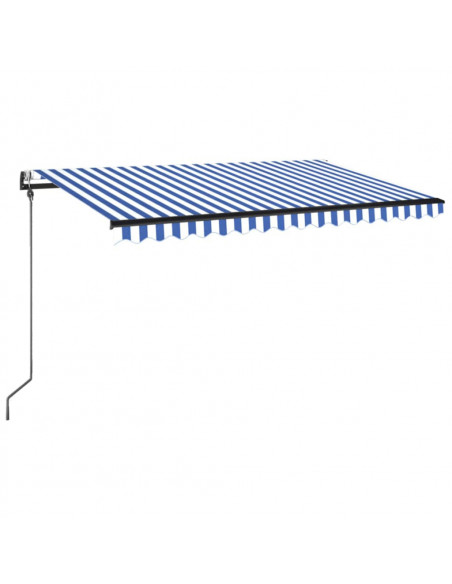 Tenda da Sole Retrattile Automatica 450x350 cm Blu e Bianca