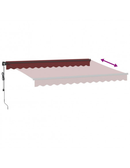 Tenda da Sole Retrattile Automatica Bordò 350x250 cm