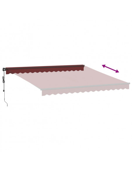 Tenda da Sole Retrattile Automatica Bordò 400x350 cm