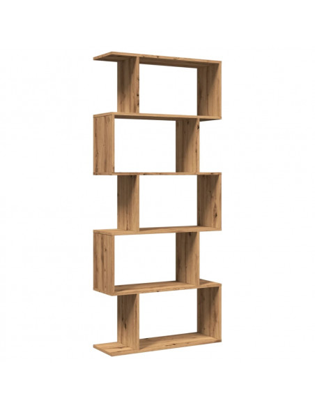 Libreria 5 Ripiani Rovere Artigianale 70x24x161 cm Truciolato
