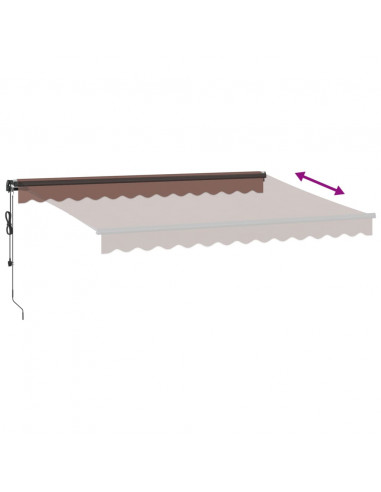 Tenda da Sole Retrattile Automatica Marrone 350x250 cm