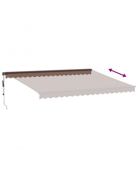Tenda da Sole Retrattile Automatica Marrone 450x350 cm