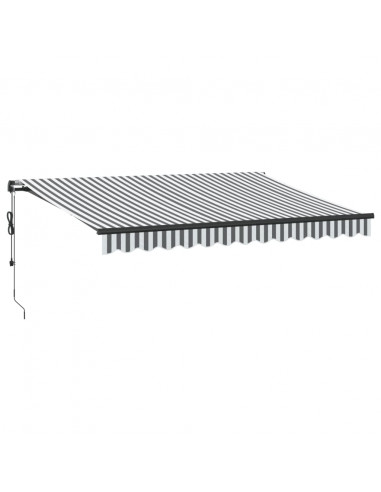 Tenda Retrattile Automatica Antracite e Bianco 350x250 cm