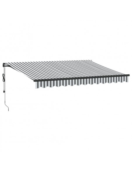 Tenda Retrattile Automatica Antracite e Bianco 350x250 cm
