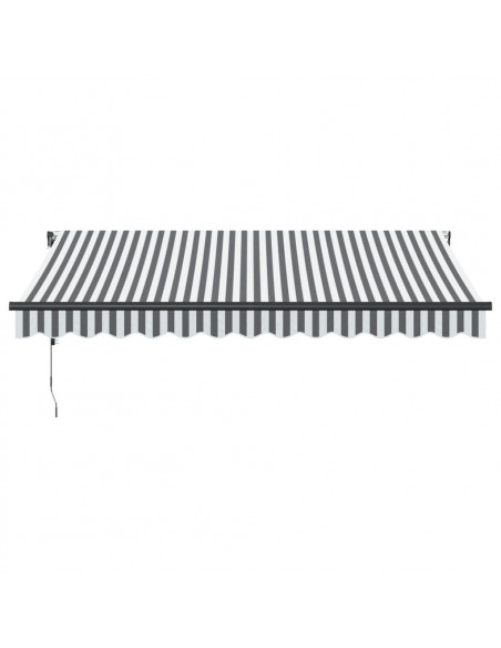 Tenda Retrattile Automatica Antracite e Bianco 350x250 cm