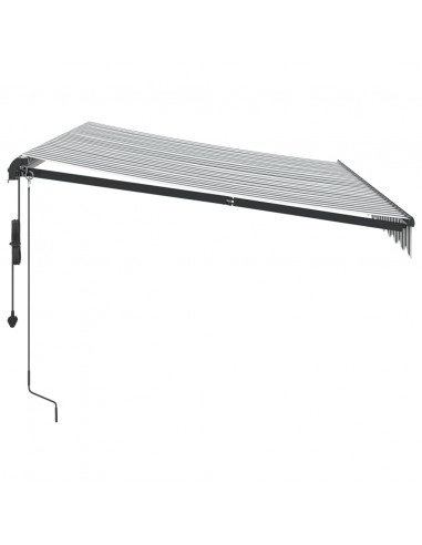 Tenda Retrattile Automatica Antracite e Bianco 350x250 cm