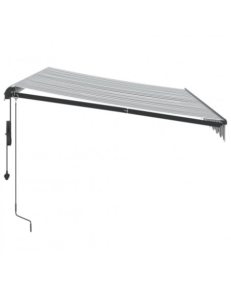Tenda Retrattile Automatica Antracite e Bianco 350x250 cm