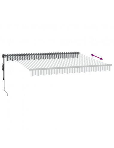 Tenda Retrattile Automatica Antracite e Bianco 350x250 cm