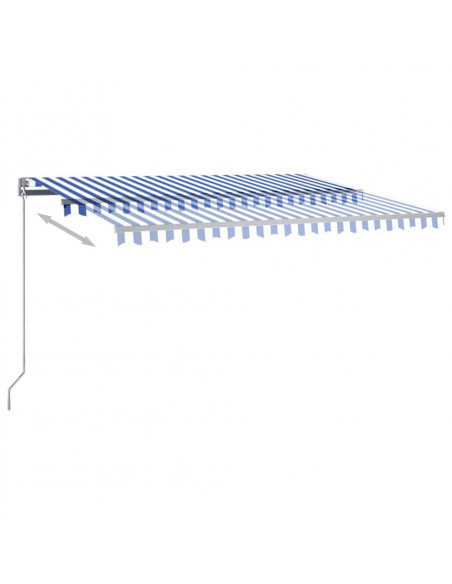 Tenda Retrattile Automatica con Palo 400x350 cm Arancio Marrone