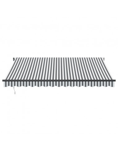 Tenda Sole Retrattile Automatica 400x350 cm Antracite e Bianco