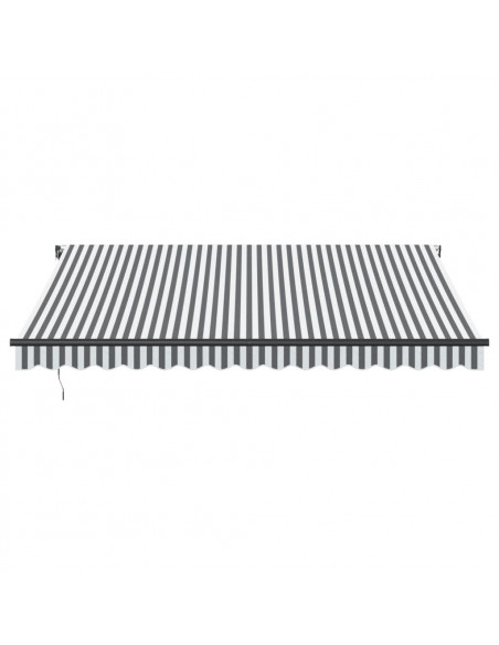Tenda Sole Retrattile Automatica 400x350 cm Antracite e Bianco