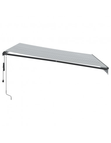 Tenda Sole Retrattile Automatica 400x350 cm Antracite e Bianco