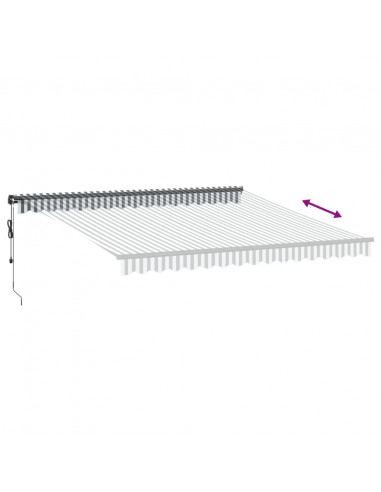 Tenda Sole Retrattile Automatica 400x350 cm Antracite e Bianco