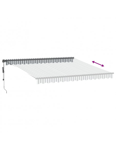 Tenda Sole Retrattile Automatica 400x350 cm Antracite e Bianco