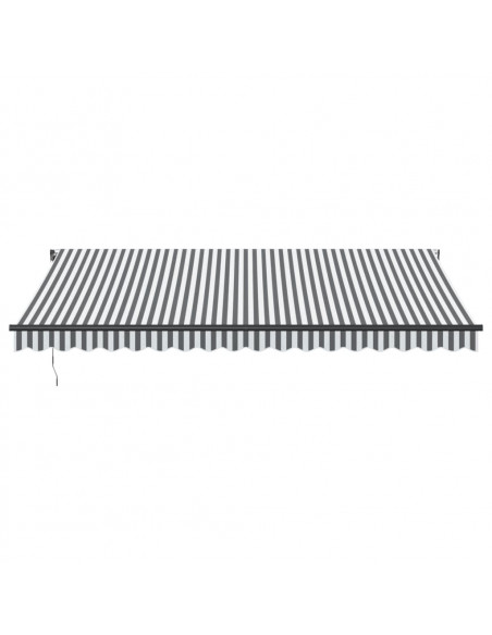 Tenda Sole Retrattile Automatica 450x350 cm Antracite e Bianco
