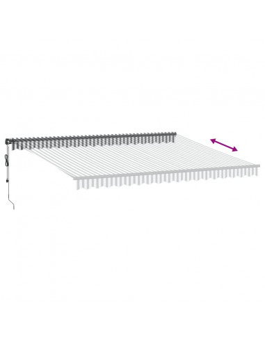 Tenda Sole Retrattile Automatica 450x350 cm Antracite e Bianco