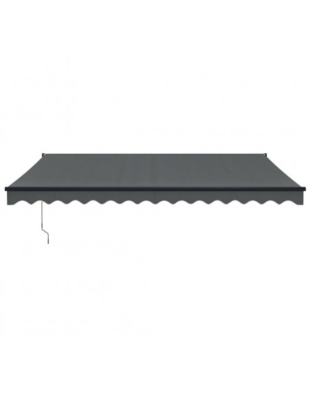 Tenda da Sole Retrattile Antracite 4x3 m in Tessuto e Alluminio