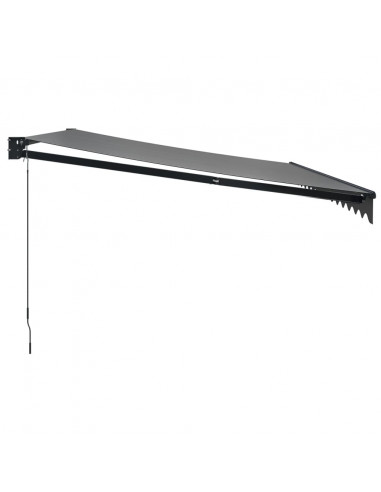 Tenda da Sole Retrattile Antracite 4x3 m in Tessuto e Alluminio