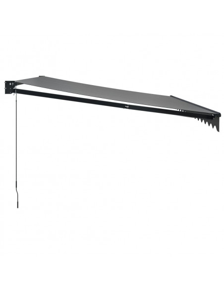 Tenda da Sole Retrattile Antracite 4x3 m in Tessuto e Alluminio