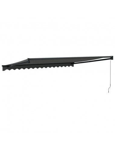 Tenda da Sole Retrattile Antracite 4x3 m in Tessuto e Alluminio