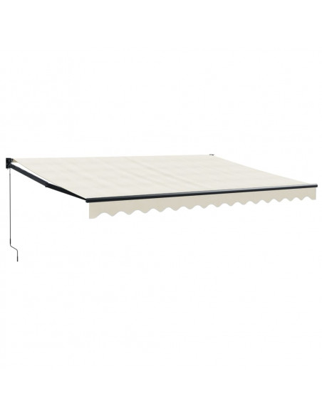 Tenda da Sole Retrattile Crema 4x3 m in Tessuto e Alluminio