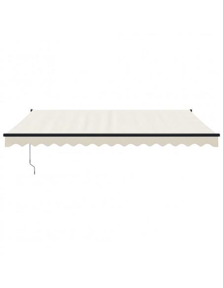 Tenda da Sole Retrattile Crema 4x3 m in Tessuto e Alluminio