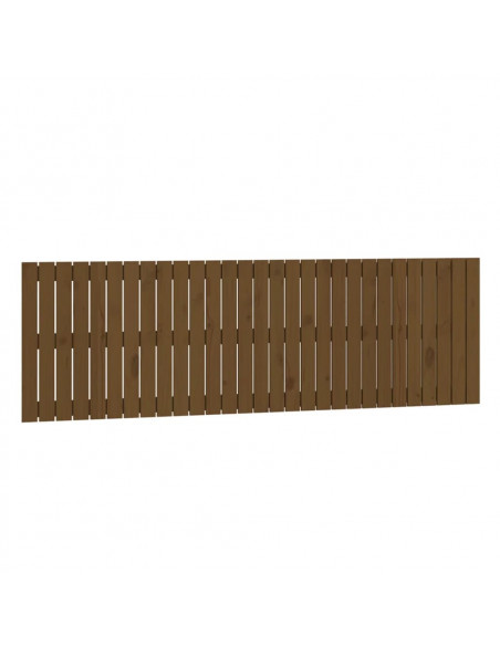 Testiera da Parete Miele 185x3x60 cm in Legno Massello di Pino