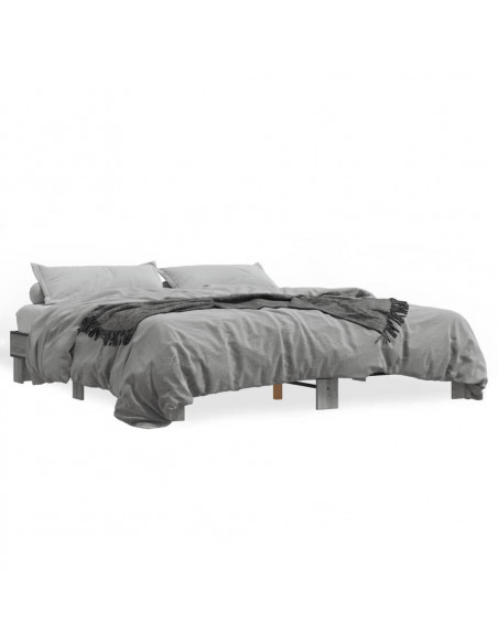 Giroletto Grigio Sonoma 180x200 cm in Legno Multistrato Metallo