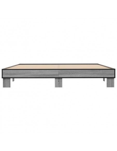 Giroletto Grigio Sonoma 180x200 cm in Legno Multistrato Metallo
