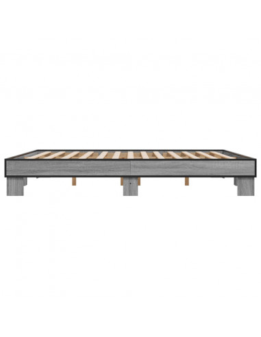 Giroletto Grigio Sonoma 180x200 cm in Legno Multistrato Metallo