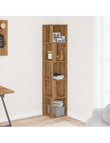 Mobile Angolare Rovere Artigianale 33x33x165 cm in Truciolato