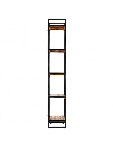 Libreria a 5 Ripiani 60x30x180 cm in Massello di Recupero