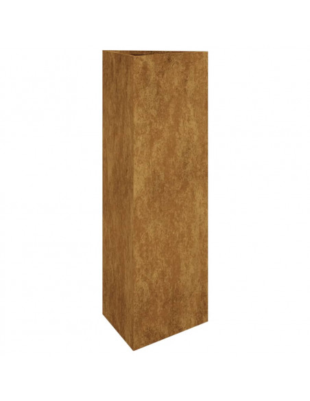 Fioriera da Giardino 30x26x75 cm in Acciaio Corten