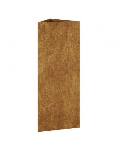 Fioriera da Giardino 30x26x75 cm in Acciaio Corten