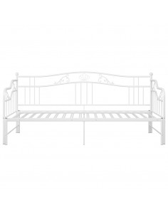 Telaio Divano Letto Estraibile Bianco in Metallo 90x200 cm 2