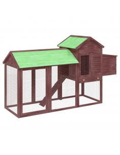 Pollaio Moka 193x65x117 cm in Legno Massello di Pino 2