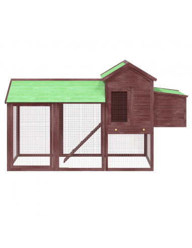 Pollaio Moka 193x65x117 cm in Legno Massello di Pino