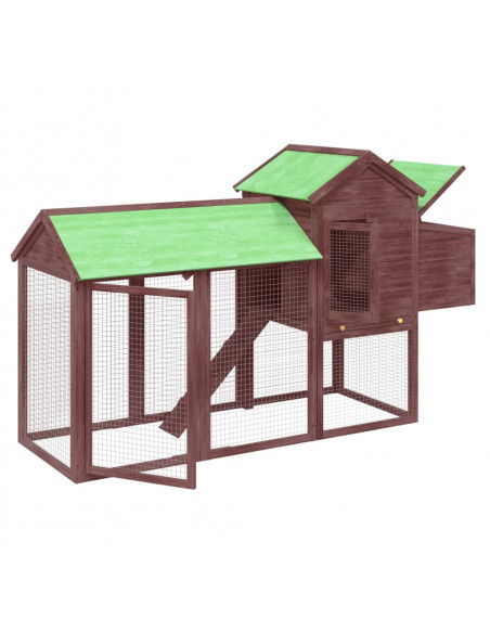 Pollaio Moka 193x65x117 cm in Legno Massello di Pino