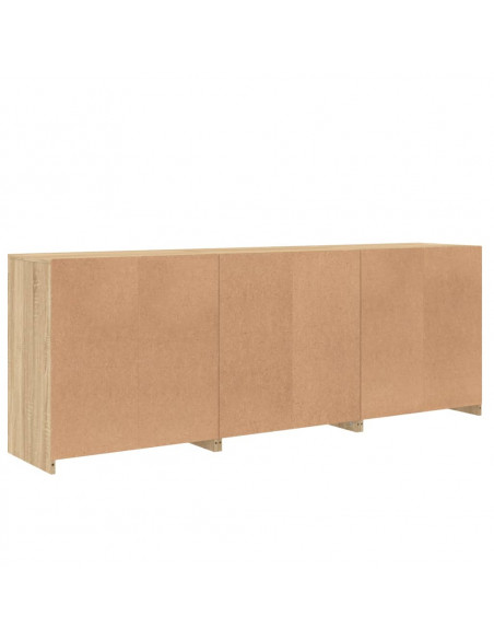 Credenza con Luci LED Rovere Sonoma 181,5x37x67 cm