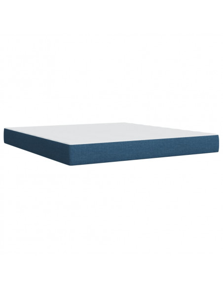 Giroletto a Molle con Materasso Blu 180x200 cm in Tessuto
