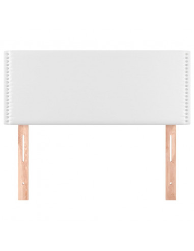 Testiera Bianco 100x5x78/88 cm in Similpelle