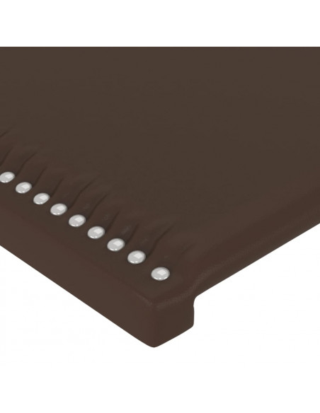 Testiera Marrone 100x5x78/88 cm in Similpelle