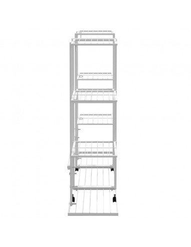 Portafiori con Ruote 94,5x24,5x91,5 cm Ferro Bianco