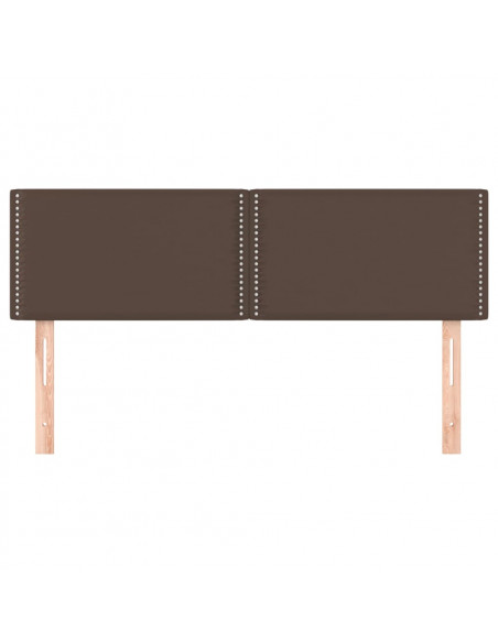 Testiere 2 pz Marroni 72x5x78/88 cm in Similpelle